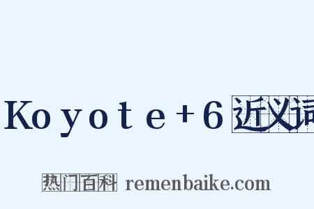 Koyote+6近义词是什么意思的图片